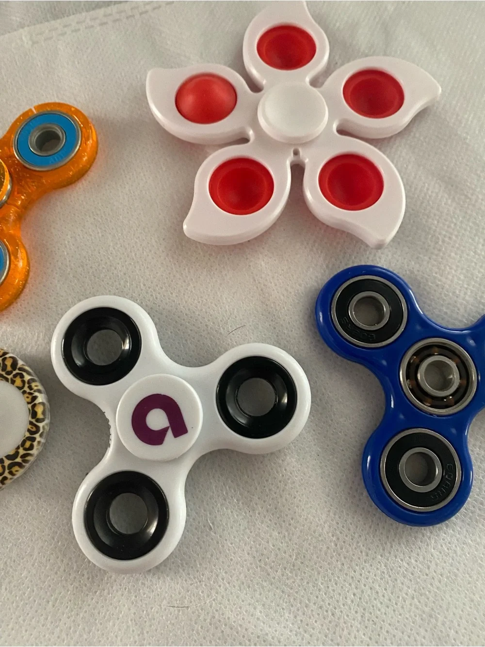 Fidget Spinner Lot Metal Plastic Set 5 Spinner Toys Bat Pop It Glitter Toy